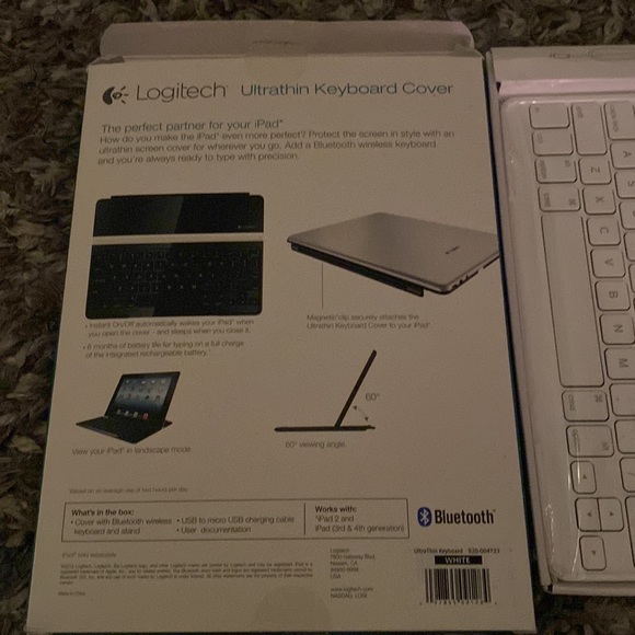 Logitech Ultrathin Keyboard Cover WHITE New in box - Picture 4 of 4